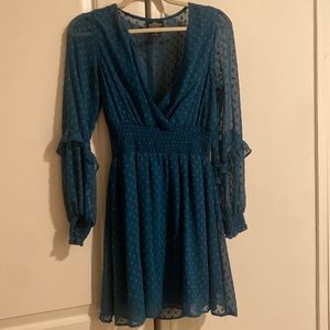 Angie Teal Dress Size M